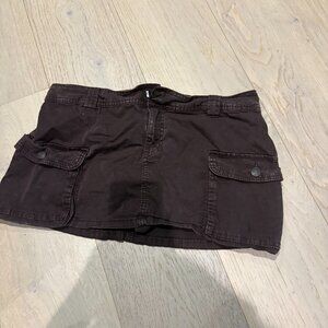 Brown Cargo Miniskirt - Garage